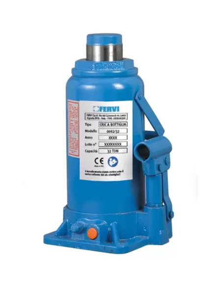 Cric hydraulique de levage bouteille 32 tonnes fervi 0062/32