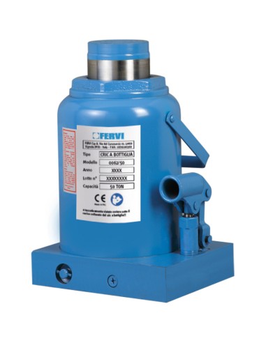 Cric hydraulique de levage bouteille 50 tonnes fervi 0062/50
