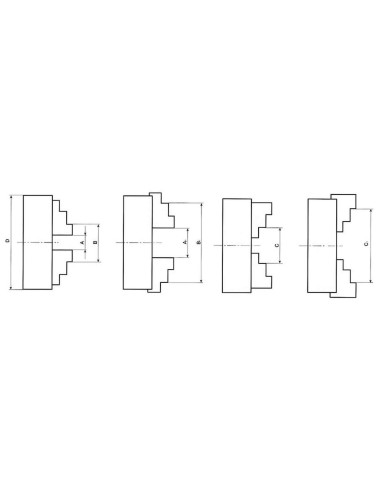 Mandrin mors concentriques pour tour metaux tournage žÿ125 fervi m049/125