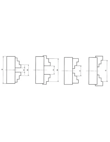 Mandrin mors concentriques pour tour metaux tournage žÿ125 fervi m049/125