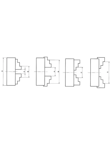 Mandrin mors concentriques pour tour metaux tournage žÿ125 fervi m049/125