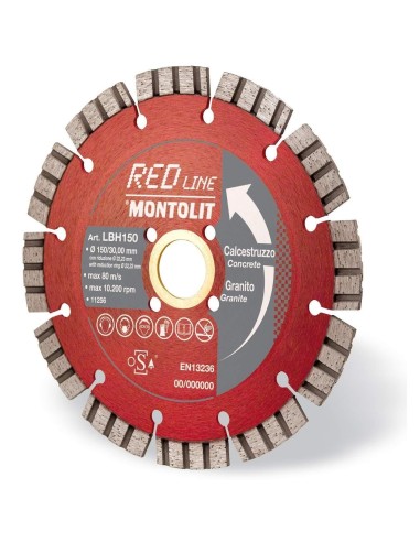 DISQUE DE DIAMANT 160 MM POUR BŽëTON GRANIT PORPHYRE PIERRE DURE MONTOLIT LASERMONT LBH160