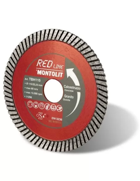 DISQUE DE DIAMANT 115 MM POUR BŽëTON ET GRANIT MONTOLIT TURMONT TBH115