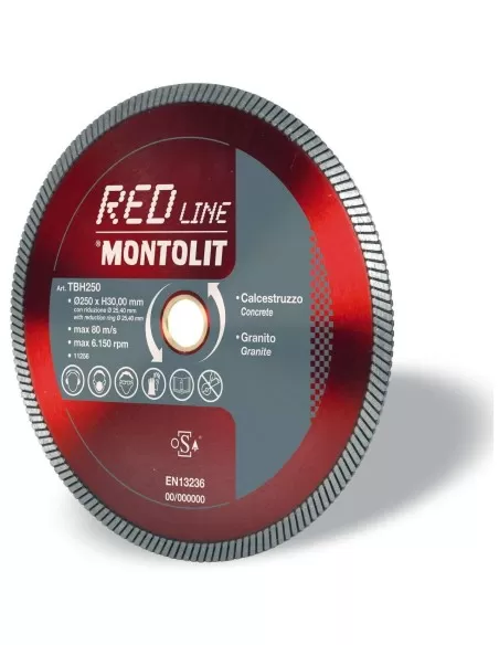 DISQUE DE DIAMANT 250 MM POUR BŽ&euml;TON ET GRANIT MONTOLIT TURMONT TBH250