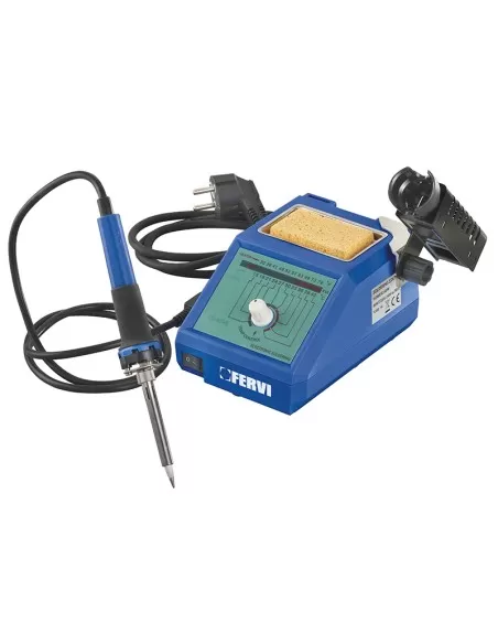 Station de soudure a l'etain a temperature contr??lee 230v 48w Fervi 0033A