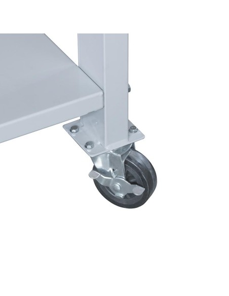 Etabli de travail a roulettes avec recuperation d'huile fervi 0211