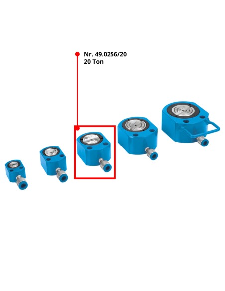 Cric hydraulique a profil bas de 20 tonnes Fervi 0256/20
