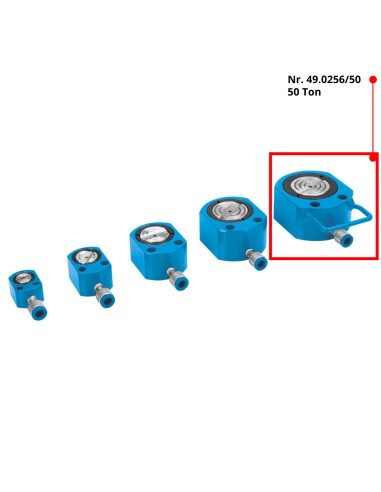 Cric hydraulique a profil bas de 50 tonnes Fervi 0256/50