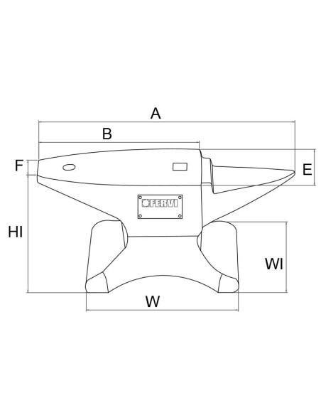 Enclume en fonte 5 kg Fervi 0265/05