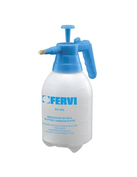 Pompe de pulverisation a pression de 2 litres avec buse en laiton fervi 0274