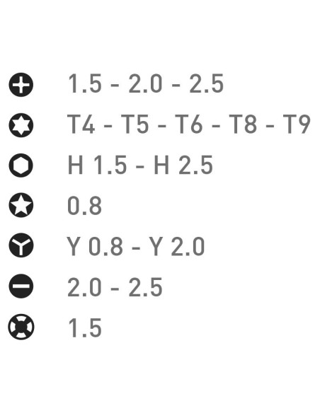 Serie mini tournevis tournevis telescopiques Fervi 0207