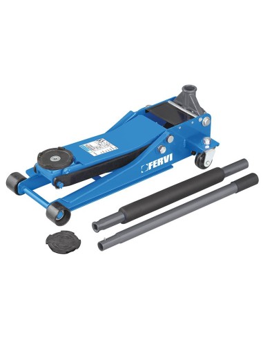 Cric roulant a profil bas de 25 tonnes avec ascenseur hydraulique Fervi 0375a