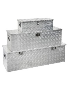 Lot de 3 malles aluminium Fervi 0382