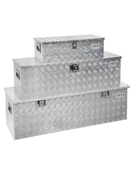 Lot de 3 malles aluminium Fervi 0382