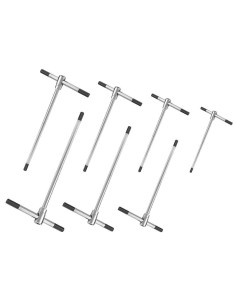 Jeu de 7 cles hexagonales males en forme de T 2 - 10 mm Fervi 0400
