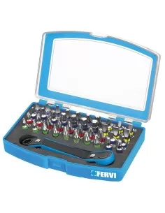 Serie d'embouts de tournevis hexagonaux Fervi 0402