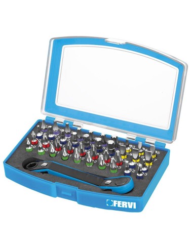 Serie d'embouts de tournevis hexagonaux Fervi 0402