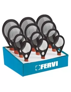 Serie de 12 lentilles grossissantes en cristal Fervi 0659
