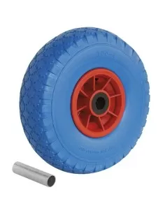 Roue solide en polyurethane anti-crevaison pour chariot 250 mm Fervi 0461