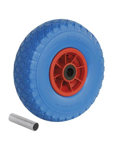Roue solide en polyurethane anti-crevaison pour chariot 250 mm Fervi 0461