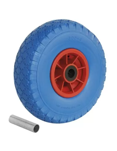 Roue solide en polyurethane anti-crevaison pour chariot 250 mm Fervi 0461