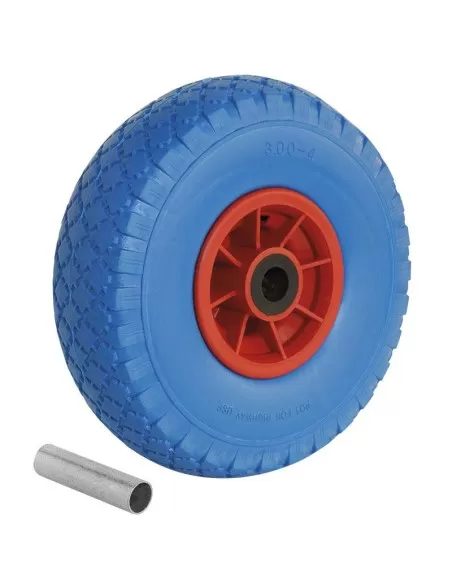 Roue solide en polyurethane anti-crevaison pour chariot 250 mm Fervi 0461