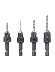 Jeu de 4 forets avec fraise pour bois Fervi 0463