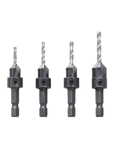 Jeu de 4 forets avec fraise pour bois Fervi 0463