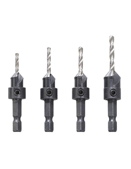 Jeu de 4 forets avec fraise pour bois Fervi 0463