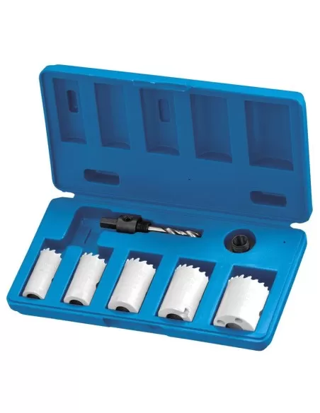Kit scies cloche reparateur en mallette 7 pieces pour perceuse Fervi 0712/005