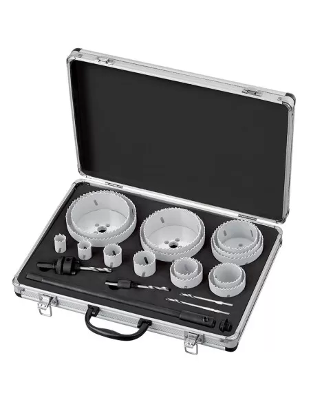 Kit scies cloche industrie en mallette 21 pieces pour perceuse Fervi 0712/010