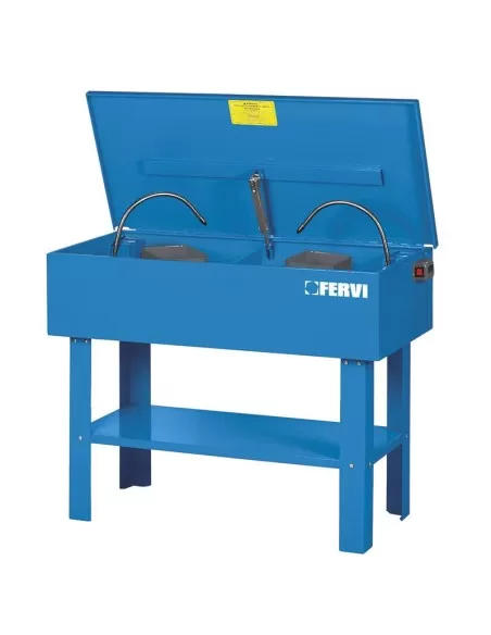 Reservoir lave-pieces 150l avec pompe double usage Fervi 0486