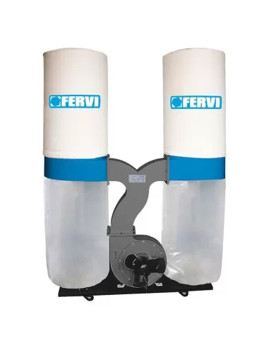 Aspirateur a copeaux avec double sac sur roulettes 230v Fervi 0496