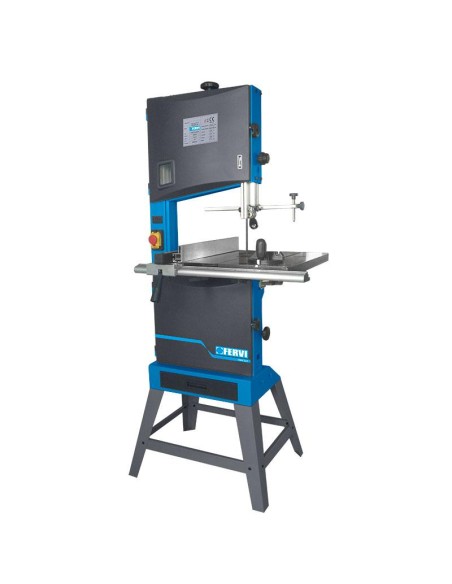 Scie a ruban verticale pour bois 1100w 230v coupe 340 mm Fervi 0509/340