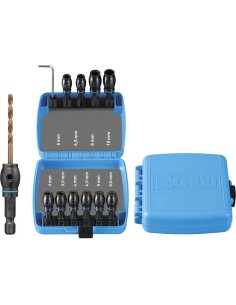 Serie porte-embouts avec raccord 1/4 pour tournevis Fervi 0524