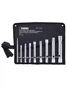 Jeu de cle a douille hexagonales 6-22 mm Fervi 0540s