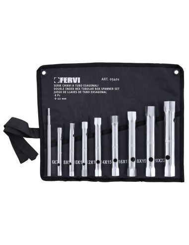 Jeu de cle a douille hexagonales 6-22 mm Fervi 0540s