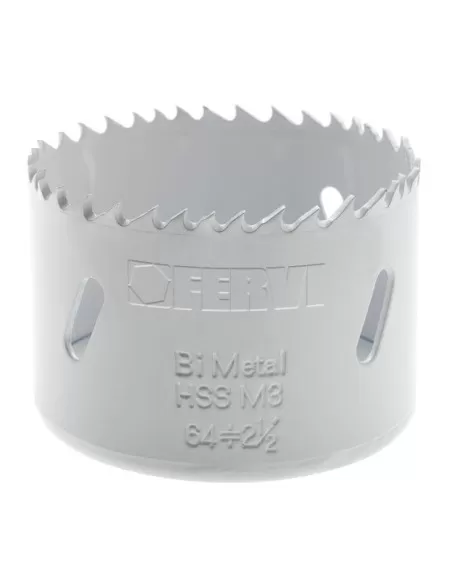 Scie a trous bimetalliques HSS pour metal 59 mm Fervi 0712/059