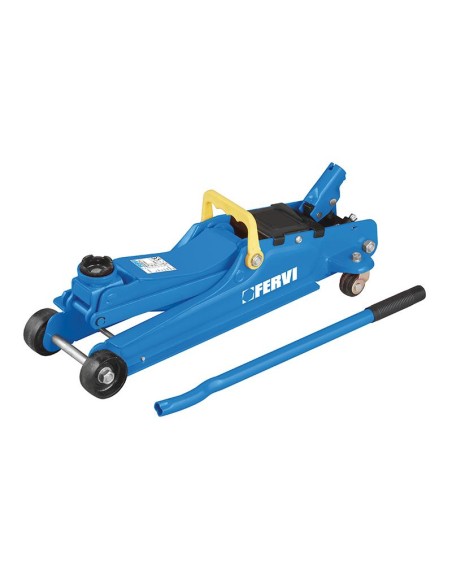 Cric roulant en acier a profil bas de 2 tonnes Fervi 0567