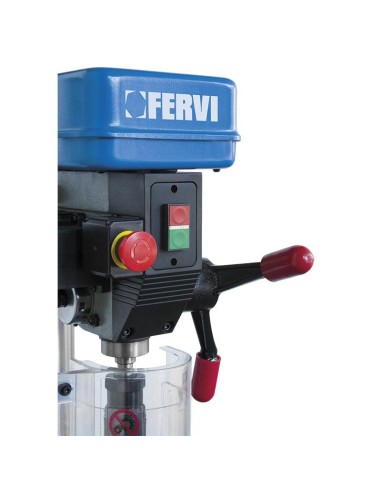 Perceuse colonne avec transmission par courroie 750w 230v fervi 0752cm3