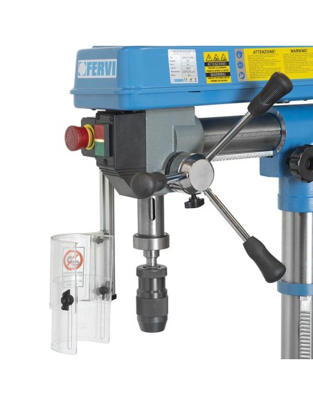 Perceuse colonne de banc radiale par courroie 375w 230v fervi 0757