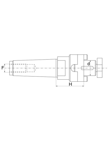 Mandrin porte-fraises combine 16 mm cone Morse 4 Fervi 16/CM4