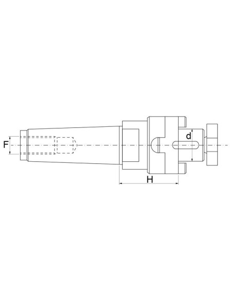 Mandrin porte-fraises combine 16 mm cone Morse 4 Fervi 16/CM4