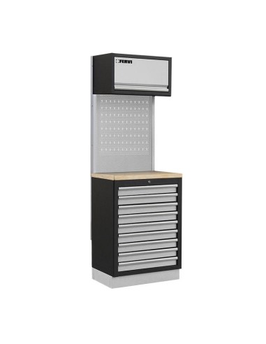 Meuble d'atelier modulable armoire commode 680x498x2000 mm Fervi a007r