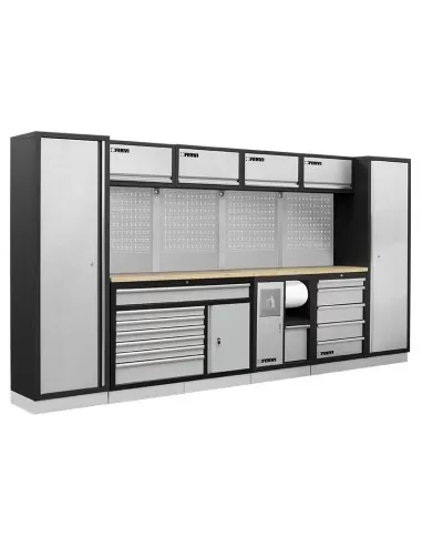 Mobilier modulable mobilier d'atelier bancs armoires tiroirs Fervi a007v