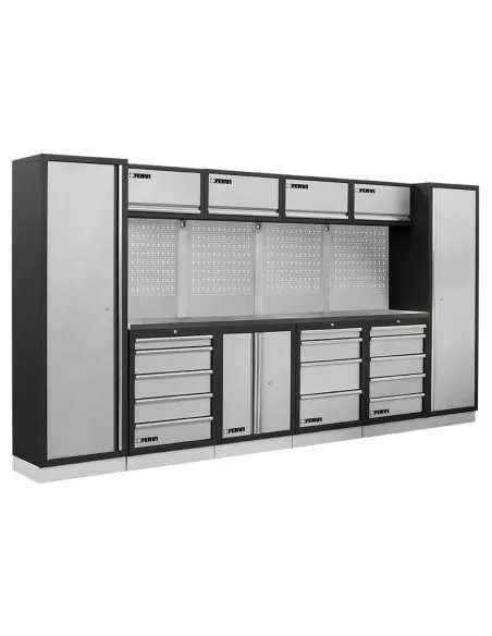 Mobilier modulable mobilier d'atelier bancs armoires tiroirs Fervi a008a