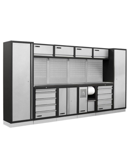Mobilier modulable mobilier d'atelier bancs armoires tiroirs Fervi a008b