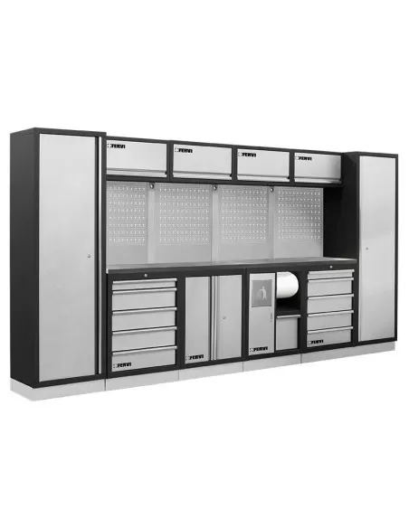 Mobilier modulable mobilier d'atelier bancs armoires tiroirs Fervi a008b