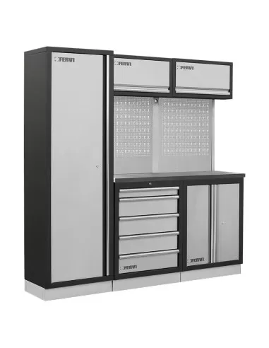Mobilier modulable mobilier d'atelier bancs armoires tiroirs Fervi a008c