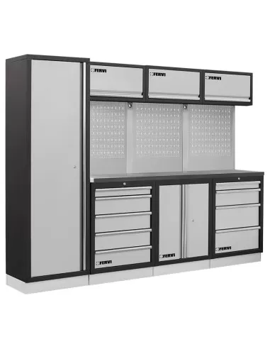 Mobilier modulable mobilier d'atelier bancs armoires tiroirs Fervi a008d